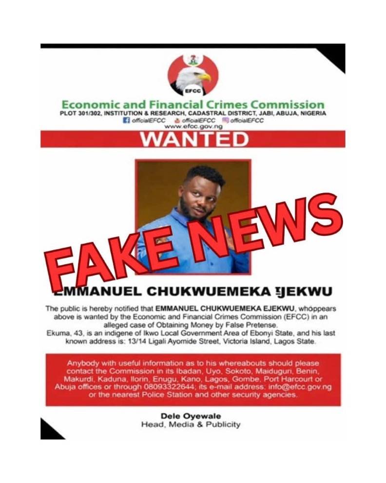 The Economic and Financial Crimes Commission has dismissed a viral report alleging that comedian The...