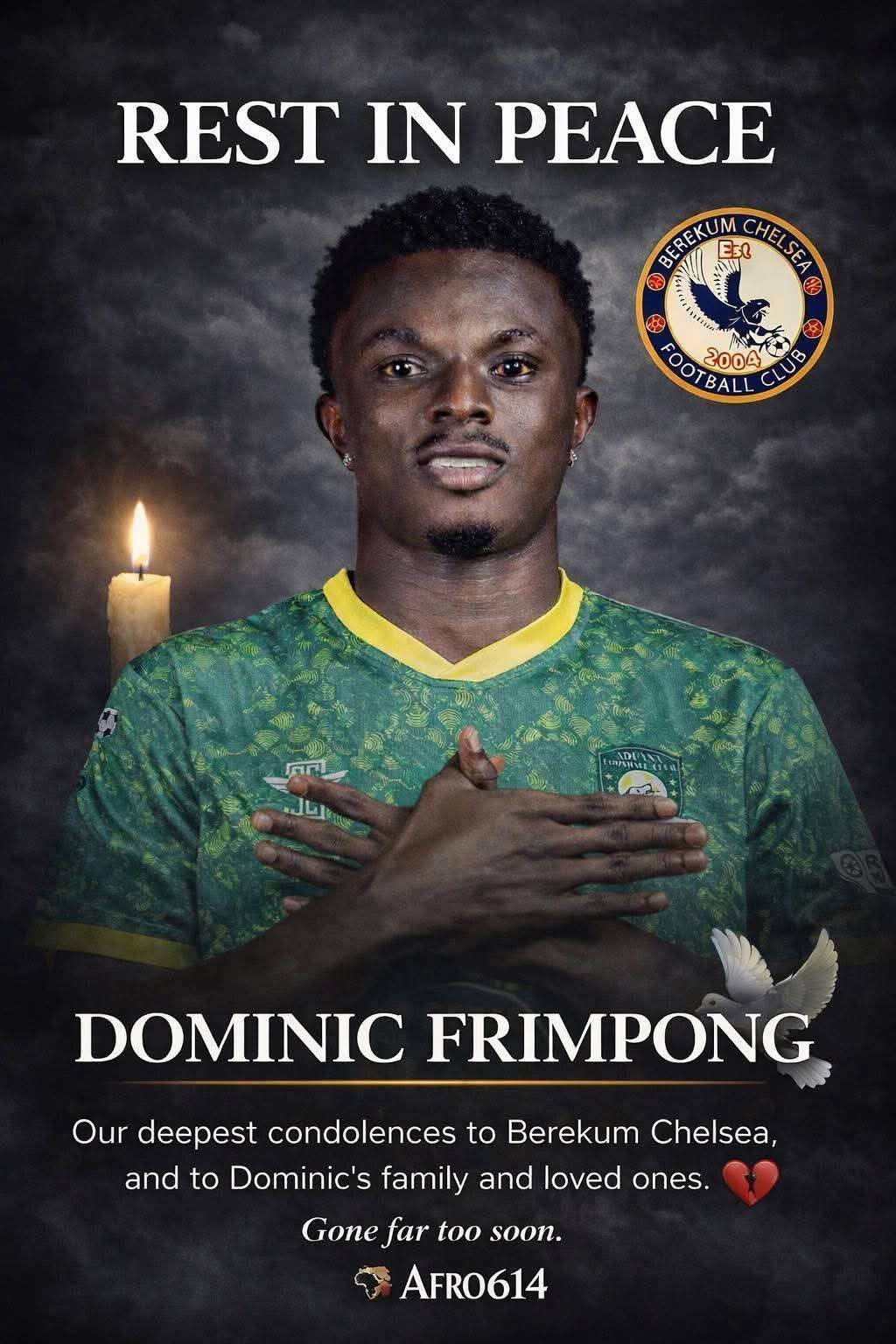 JUST IN: Ghanaian footballer, Dominic Frimpomg, was shot dead in the head by armed robbers who attac...