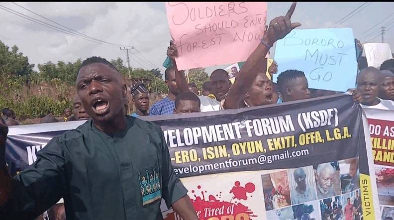Kwara South Residents Protest Rising Insecurity, Call for Urgent Government Intervention