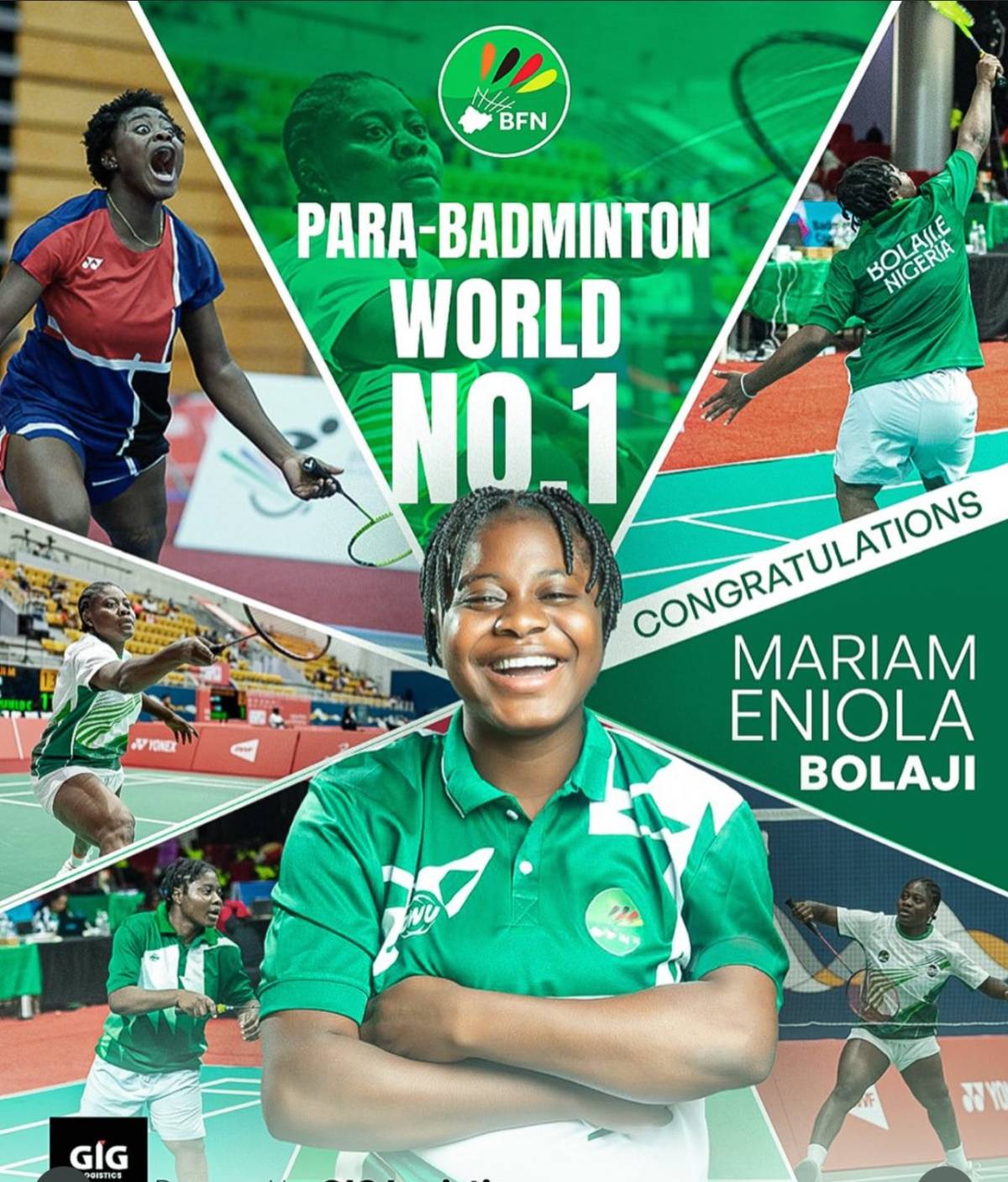 Nigeria's Eniola Bolaji has achieved a remarkable milestone, climbing up to the number 1 spot in wom...