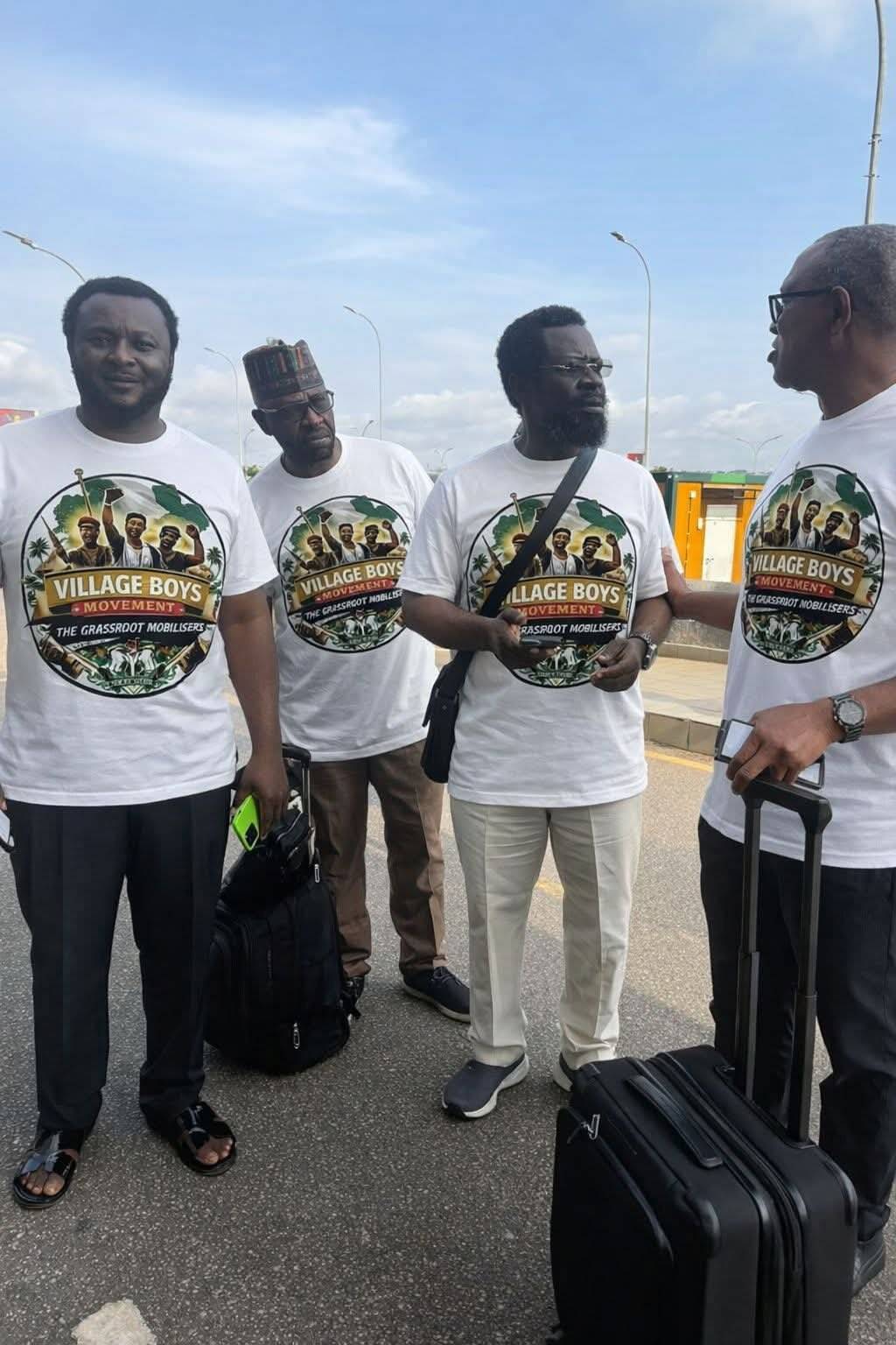 Peter Obi and his supporters rocks village boys Shirts