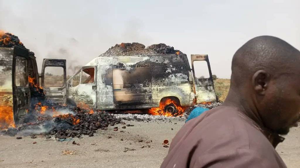 Boko Haram/ISWAP terrorists have intercepted and set ablaze three trucks loaded with fish at Mile-fo...