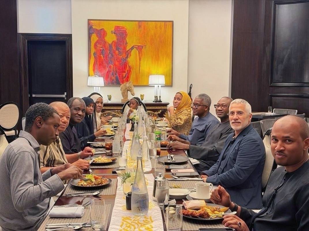 Femi Otedola broke fast with the Dangote family in Abu Dhabi
