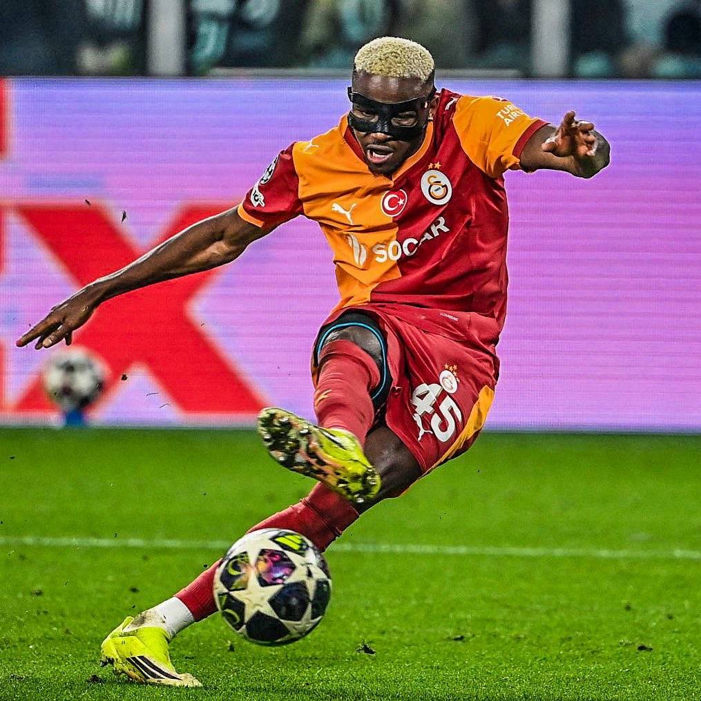 Nigerian footballer Victor Osimhen is now Galatasaray's all-time top foreign goalscorer in the UEFA...