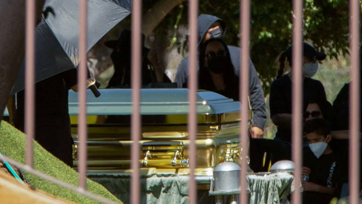 Infamous Mexican drug lord Nemesio Oseguera Cervantes, also known as "El Mencho", was buried in a go...