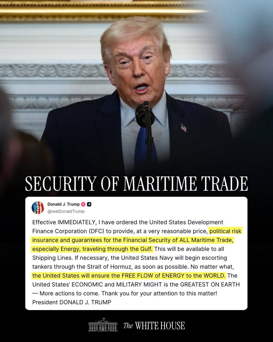 "Effective IMMEDIATELY, I have ordered the United States Development Finance Corporation (DFC) to pr...