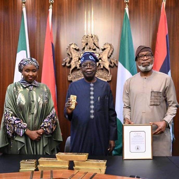 Nigerian-mined LBMA-standard gold, now in central bank of Nigeria reserves