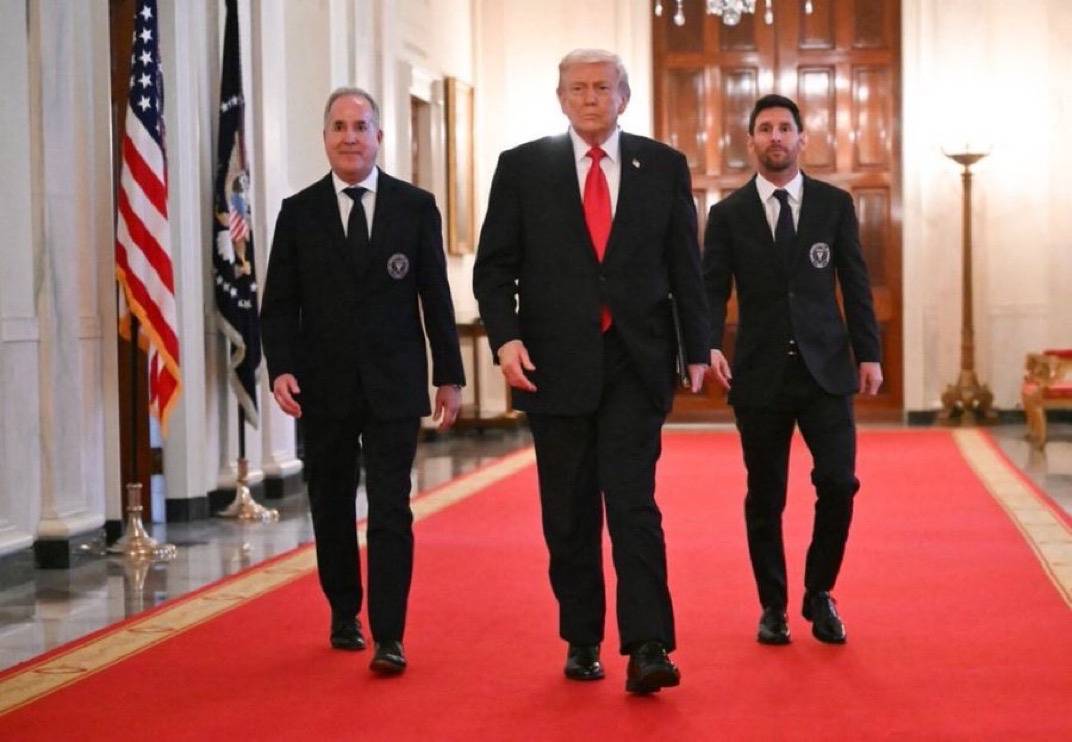 Lionel Messi at the White House with USA πΊπΈ President Donald Trump