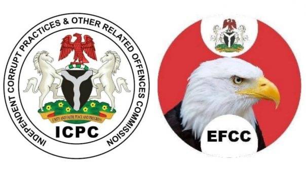 The chairmen of EFCC and the Independent Corrupt Practices and Other Related Offences Commission (IC...