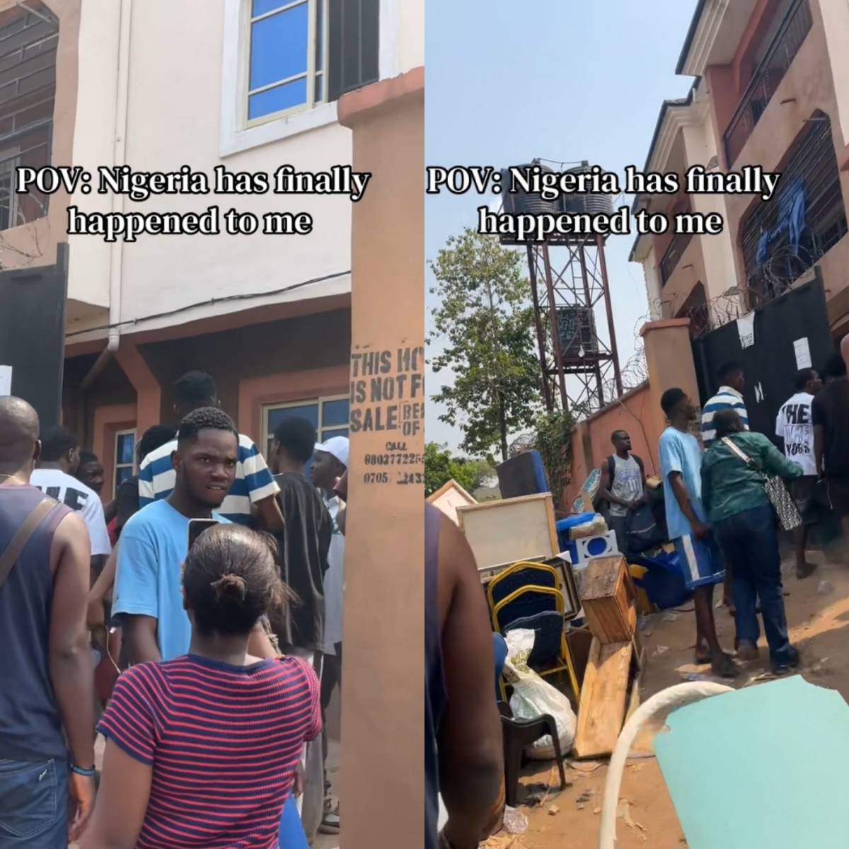 "Nigeria has finally happened to me"
~ woman cries out as she and other tenants were thrown out of...