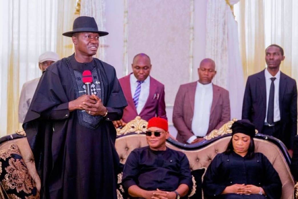 Governor of Ebonyi State, Francis Nwifuru, led members of the State Executive Council on a condolenc...