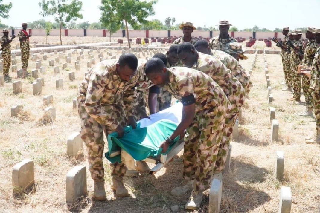 Nigerian Army has buried soldiers killed in action during ongoing counter-insurgency operations in B...