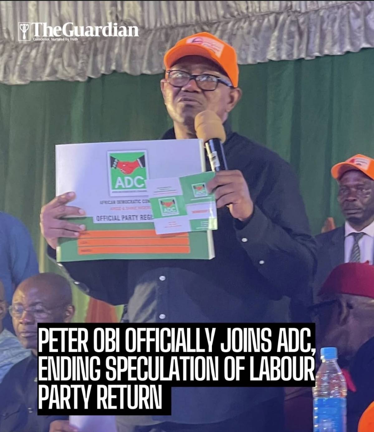 PETER OBI OFFICIALLY JOINS ADC, ENDING SPECULATION OF LABOUR
PARTY RETURN