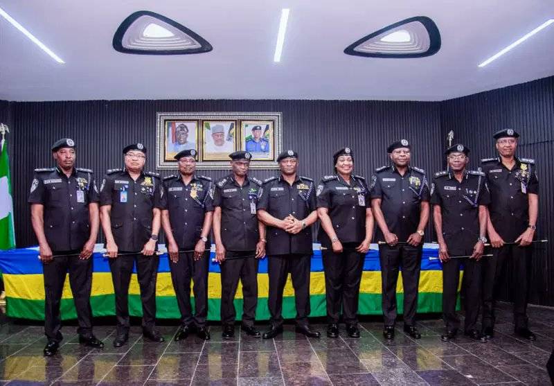 The Inspector-General of Police, Olatunji Rilwan Disu, today decorated newly promoted Deputy Inspect...