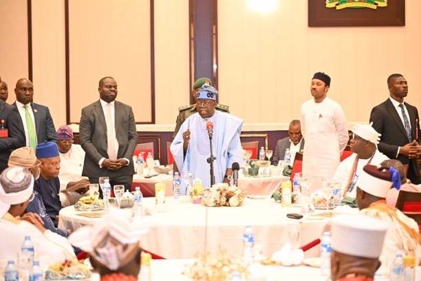 President Bola Tinubu at the breaking of fast with Traditional Ruler and Religions leaders held at...