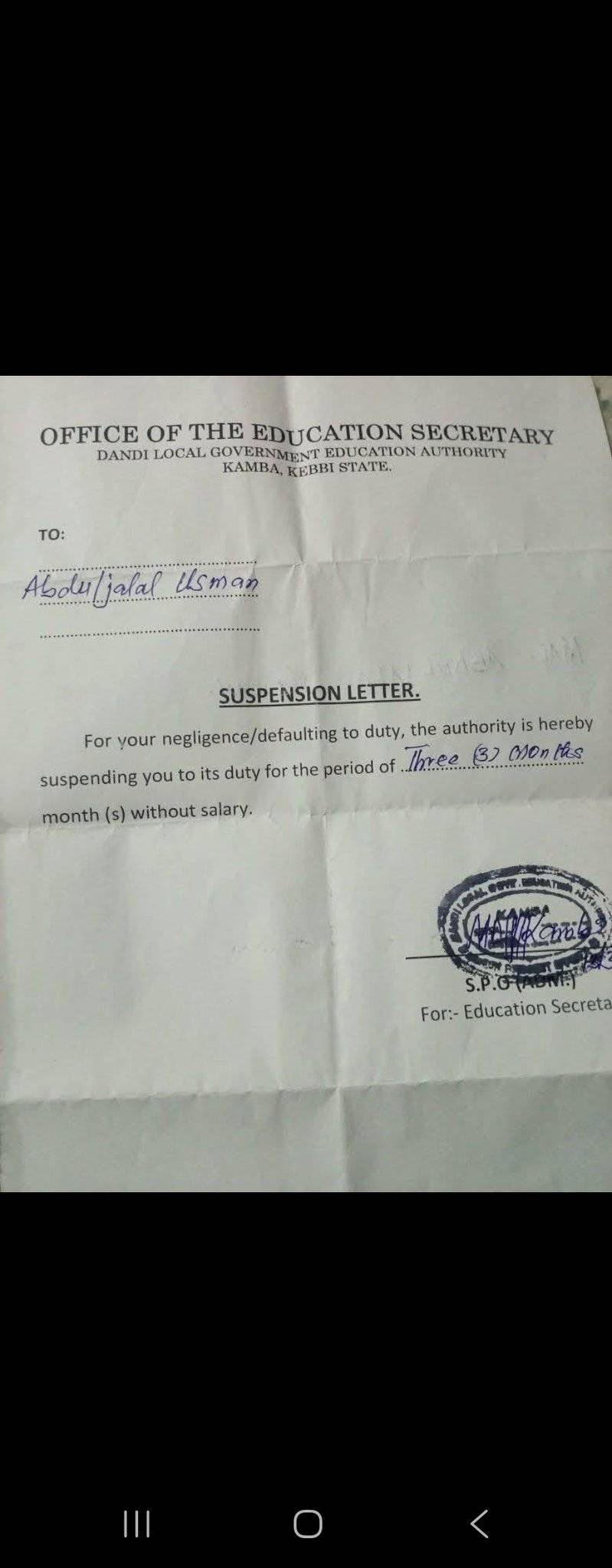 Kebbi State Government suspends teacher over alleged rejection of ramadan palliatives, criticism of...