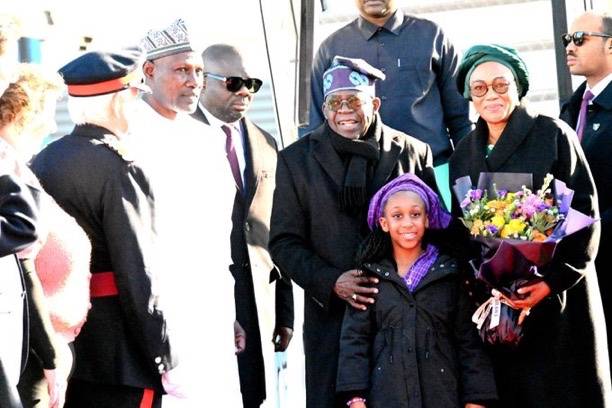 President Bola Ahmed Tinubu, accompanied by the First Lady, Senator Oluremi Tinubu, has arrived in t...
