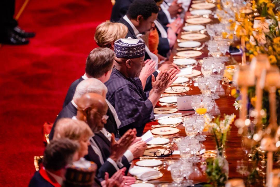 Nigerian billionaire Abdul Rabiu at Windsor Castle for the State Banquet hosted by His Majesty King...