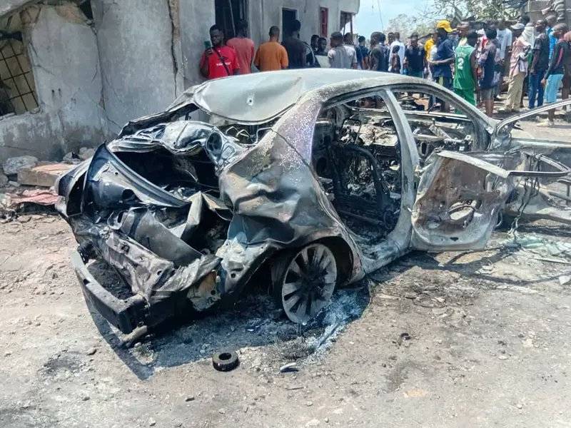 Gas explosion rocked Fomex filling station along Edibe Edibe Road in Calabar South Local Government...