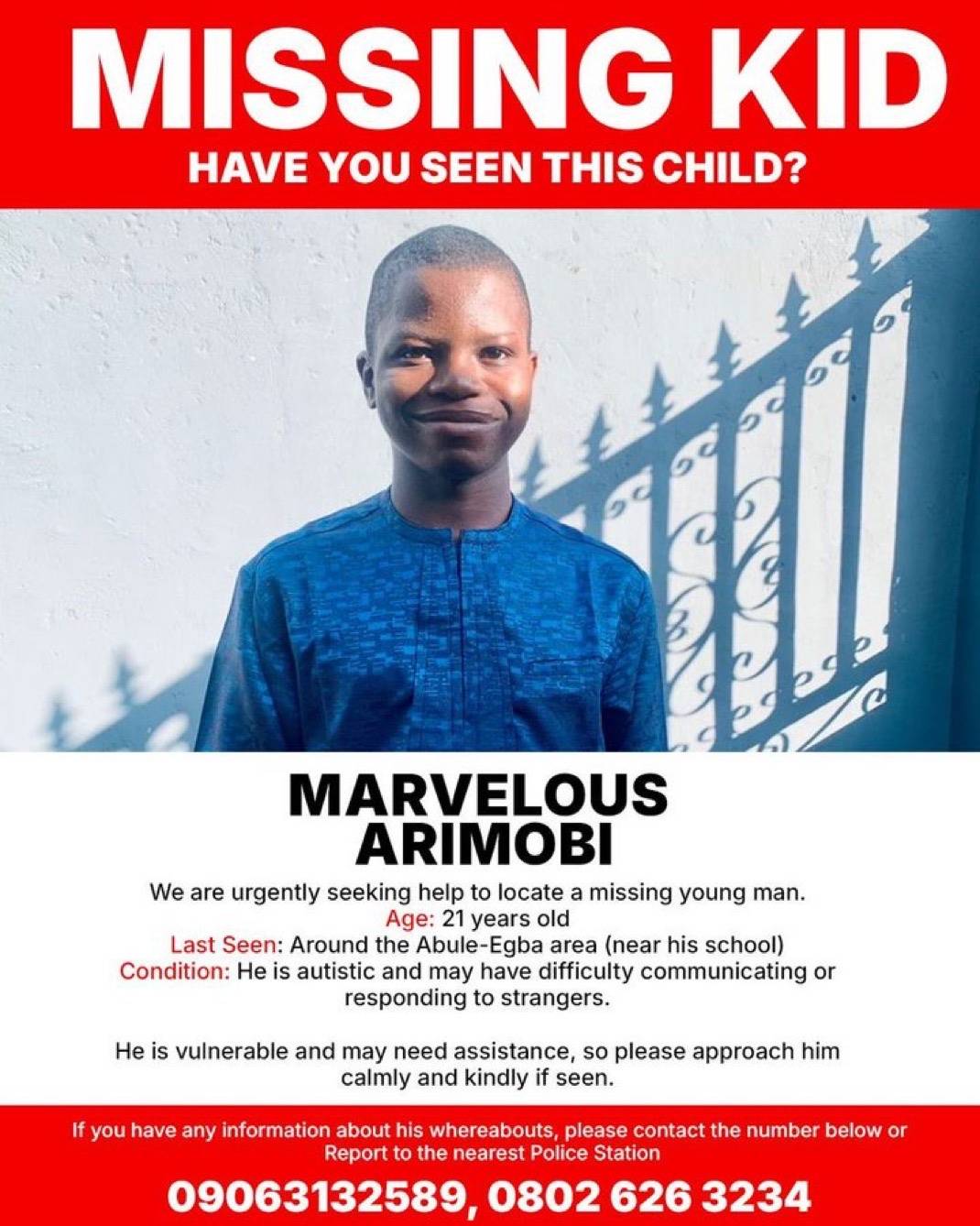 🚨MISSING PERSON ALERT 🚨
Let’s find him and get him home
Kindly repost