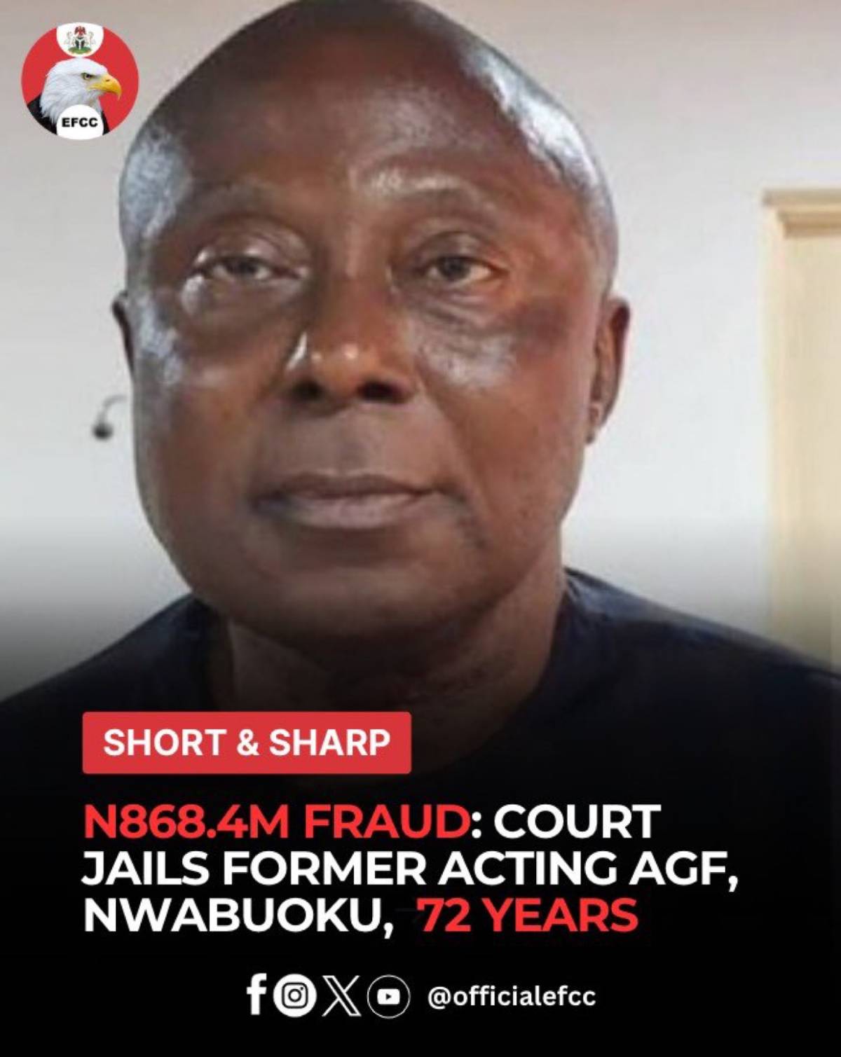 The former Acting Accountant-General of the Federation, Chukwunyere Anamekwe Nwabuoku, who was prose...