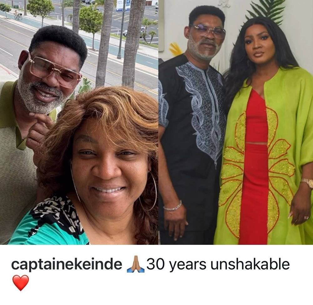 Actress Omotola Jalade and husband, Captain Matthew Ekeinde, celebrates their 30th anniversary.