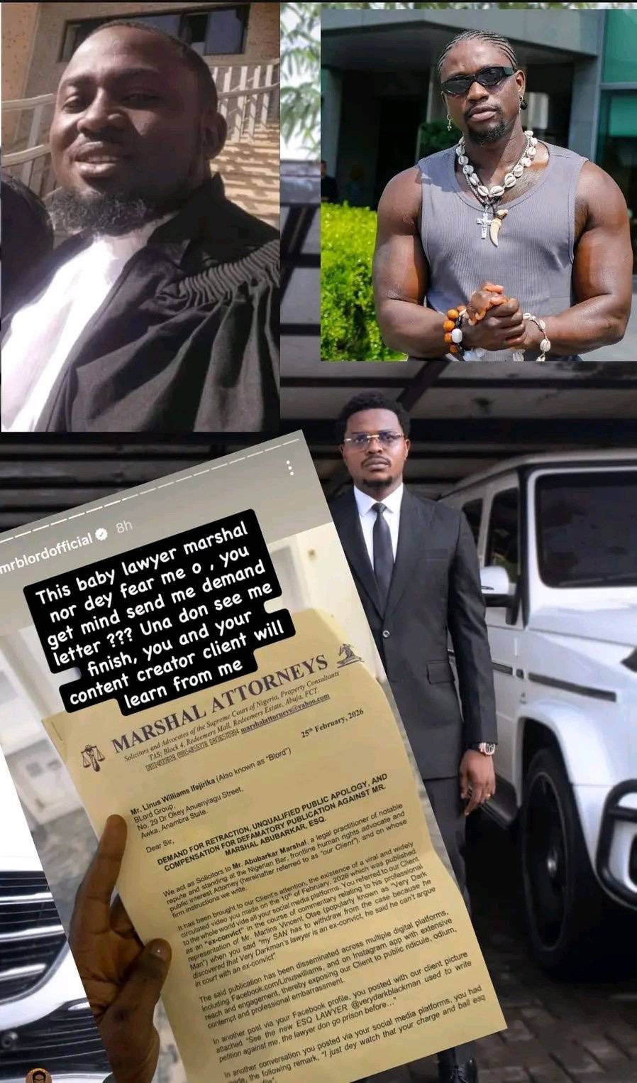 Abubakar Marshall, VeryDarkMan’s lawyer has filed a ₦1 billion defamation lawsuit against Linus Will...