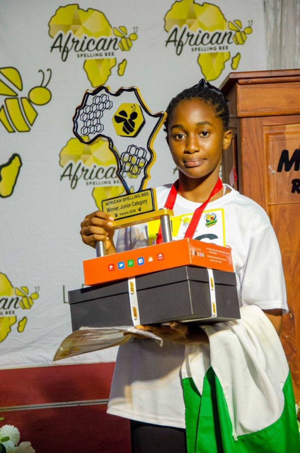 14-year-old Ekiti student Adeolu Oluwadamilola emerges as Winner of the 2026 African Spelling Bee in...