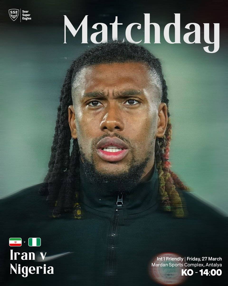 The Super Eagles of Nigeria ๐ณ๐ฌ will play Iran ๐ฎ๐ท in an international friendly this afternoon.
