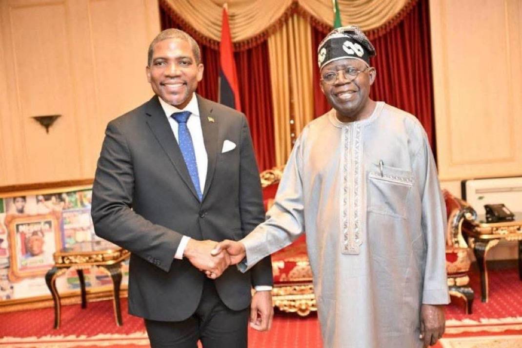 President Bola Tinubu on Thursday received the Prime Minister of the Federation of St. Kitts and Nev...