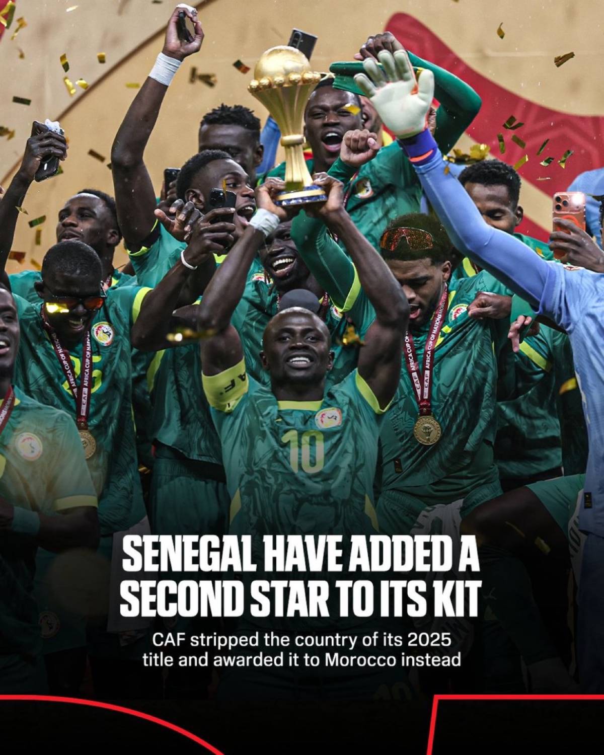 Senegal to parade AFCON trophy ๐ in France despite being stripped of the title by CAF