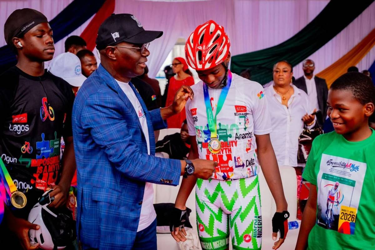 16-year-old autistic cyclist Kanyeyachukwu Tagbo-Okeke has added another Guinness World Record to hi...