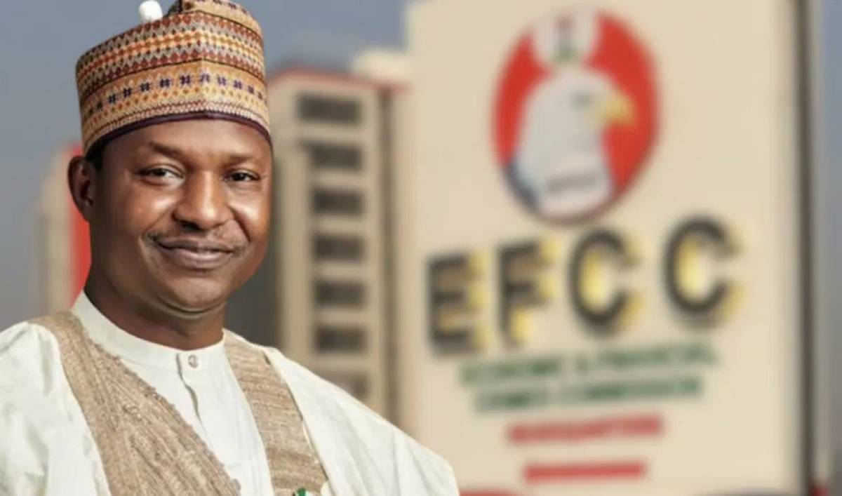The EFCC urges court to permanently forfeit 57 properties linked to Malami, describing the propertie...
