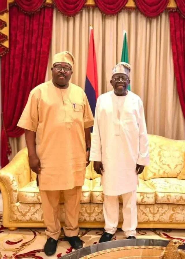 Oyo State APC Governor Aspirant, Senator Sharafadeen Alli meets President Bola Tinubu in Lagos