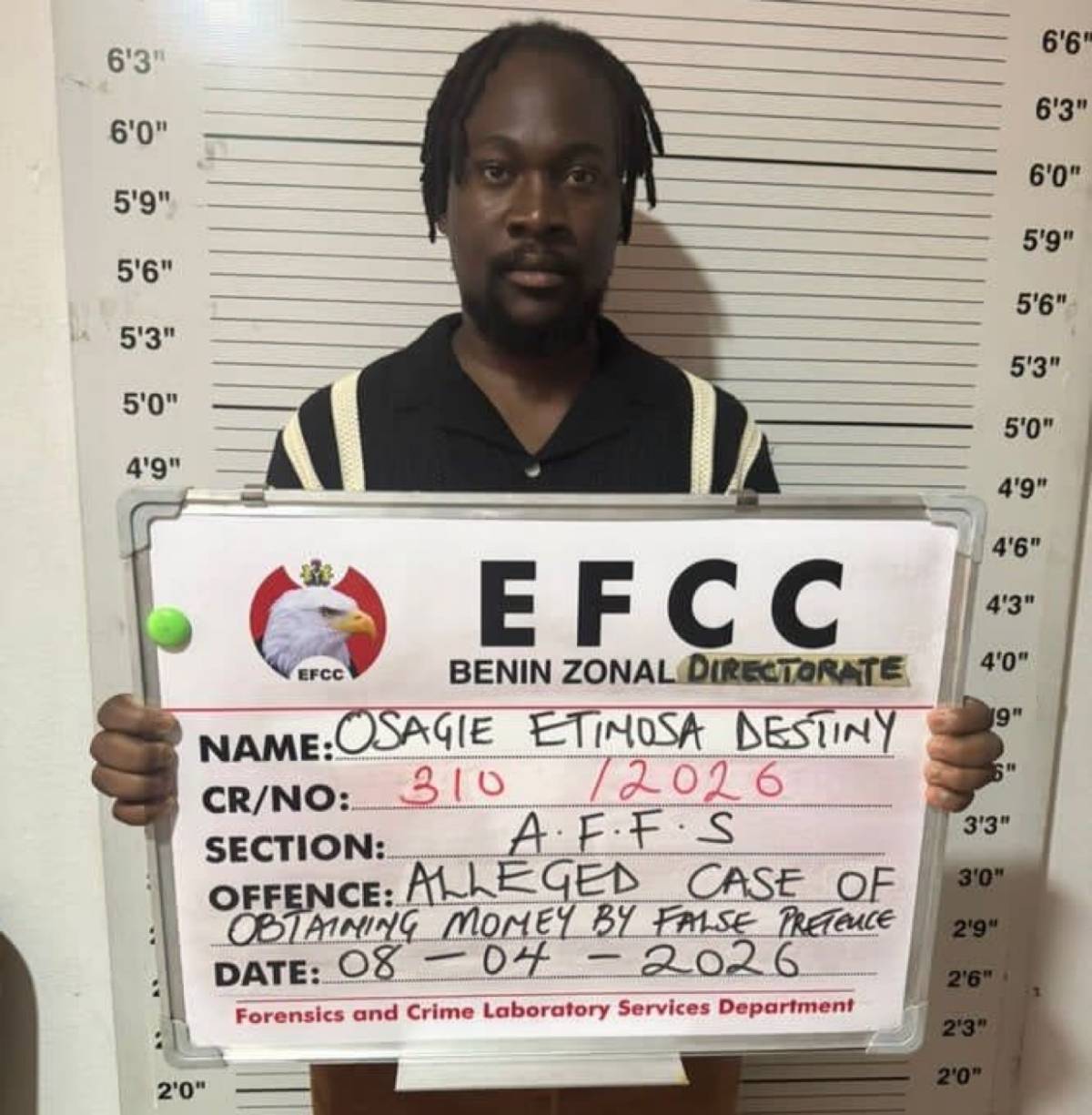 EFCC arrests football agent for 11 million fraud in Benin, Edo state