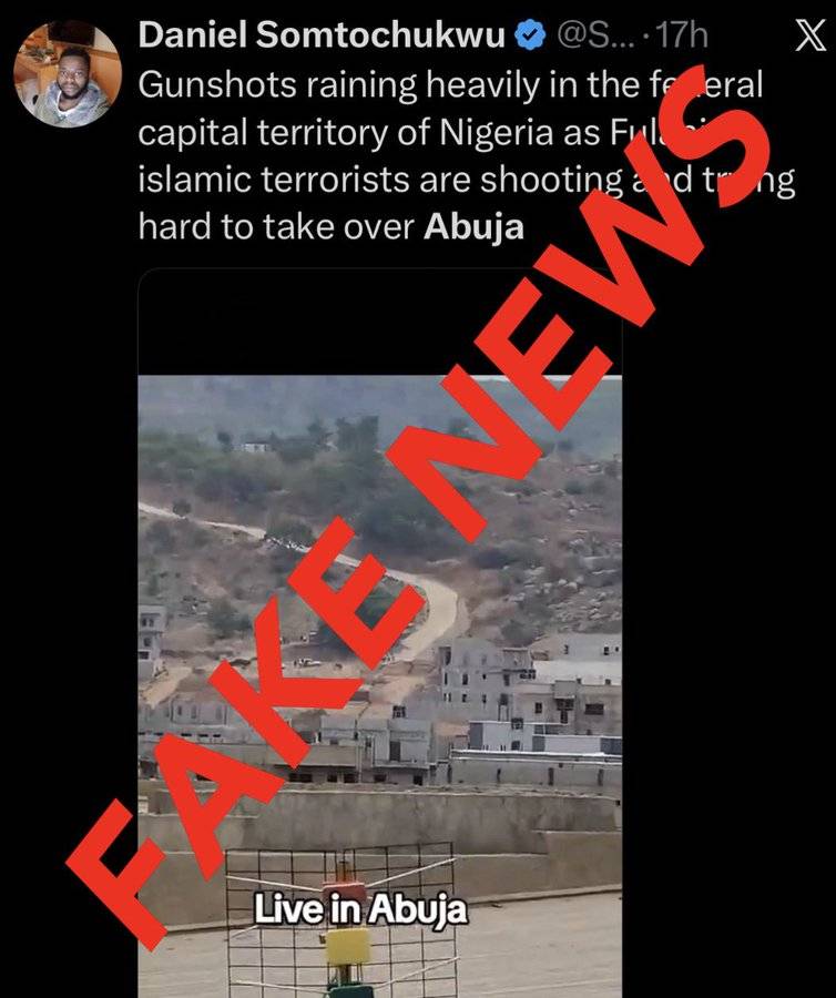 Nigeria Police Force has debunked a viral video claiming a terrorist attack in Abuja as a manipulate...