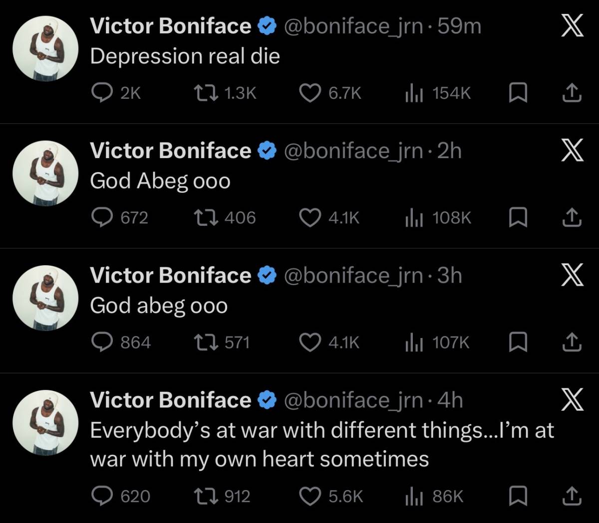 Victor Boniface  Speaks about depression 🤔