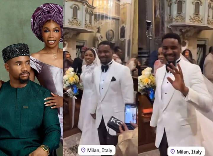Nollywood Actor Jide Kene weds his wife in Italy.