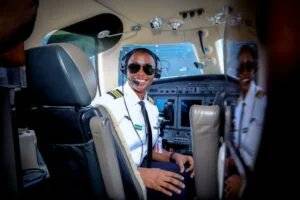 The first female pilot of the Nigeria Customs Service, Nafisat Balogun, has secured a commercial mul...