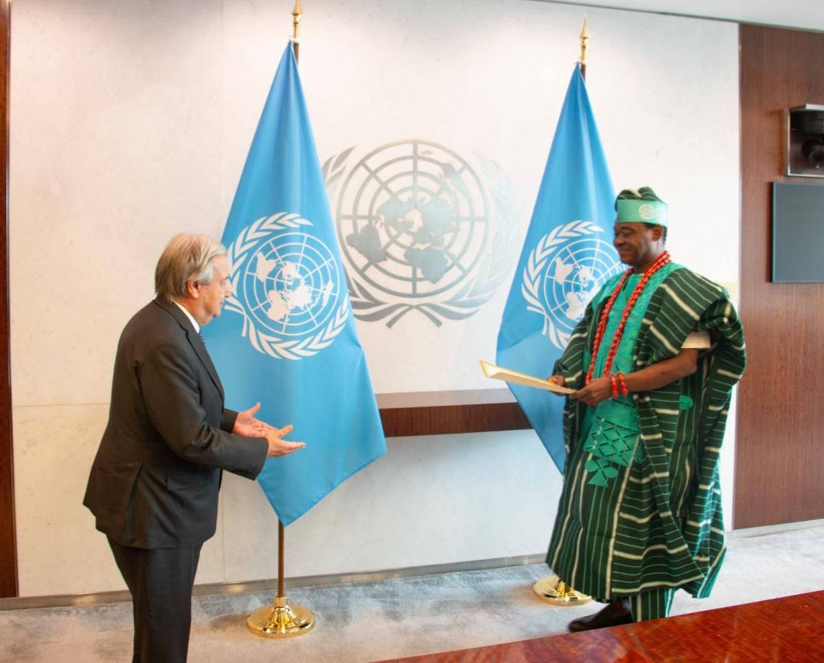Photo of Presentation of Letters of Credence by His Excellency, Jimoh Ibrahim,  Permanent Representa...