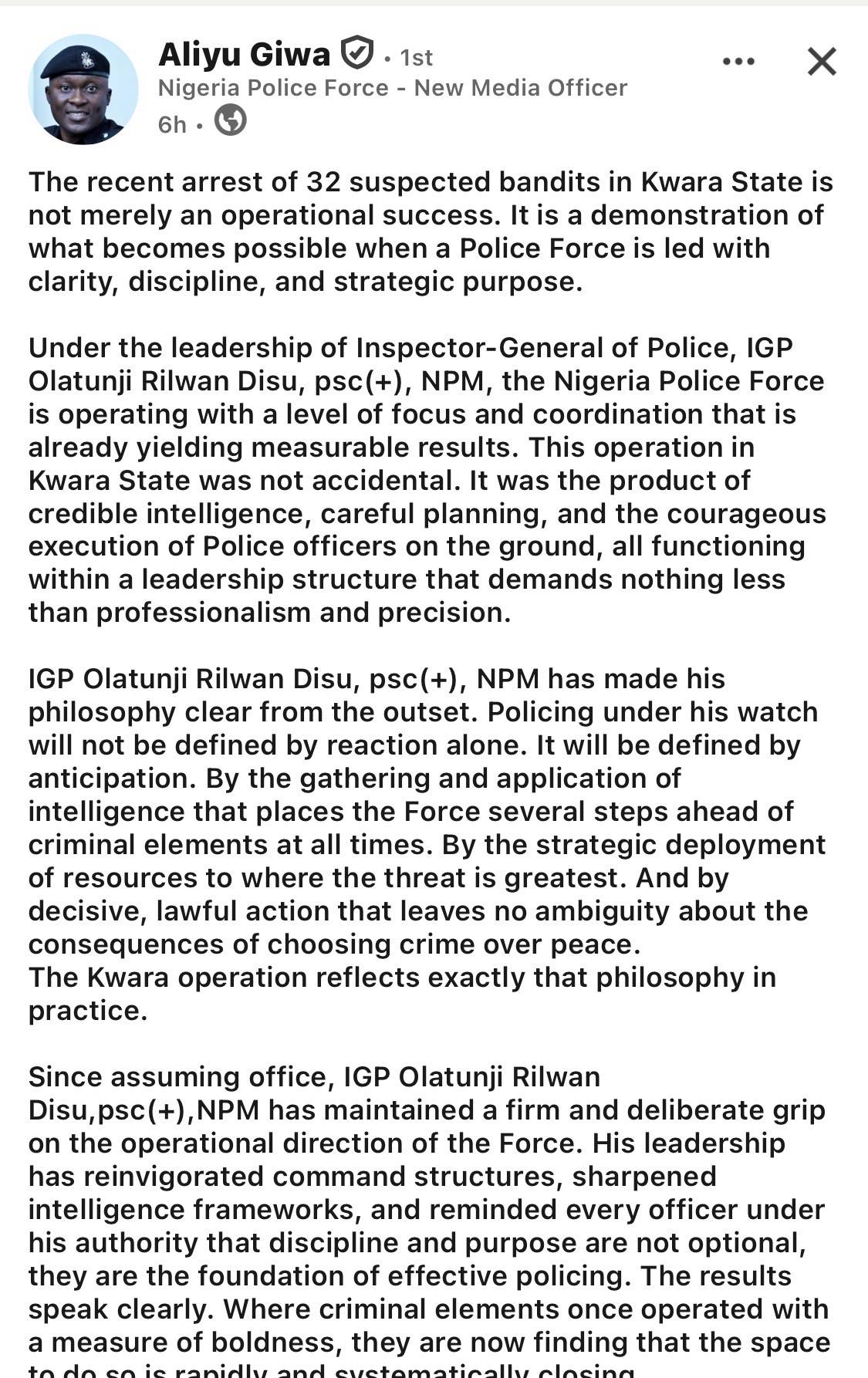 Police reset

Leadership and intelligence are steps in the right direction 
Early success, clear vis...