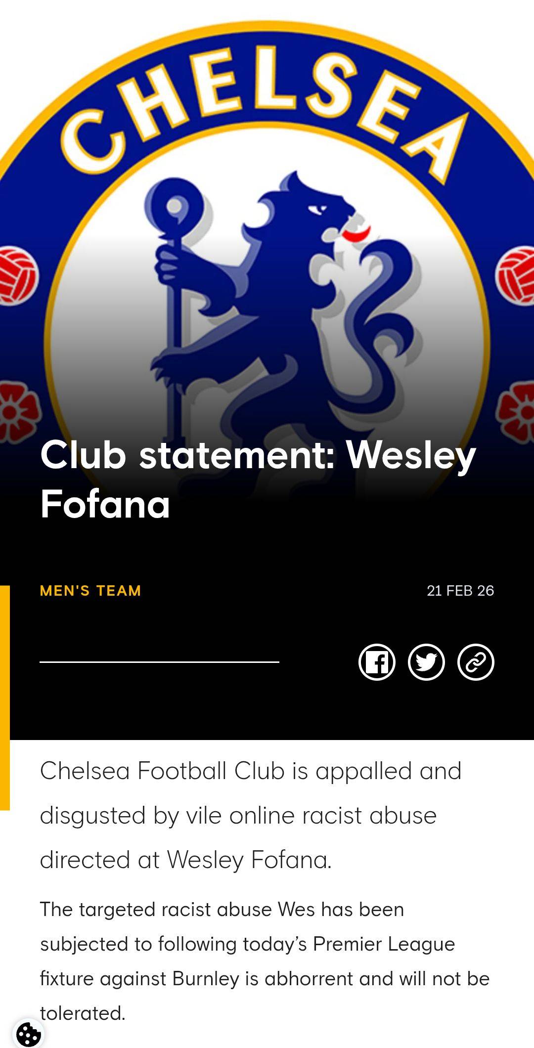 We stand with Wes 🔵 
#cfc
