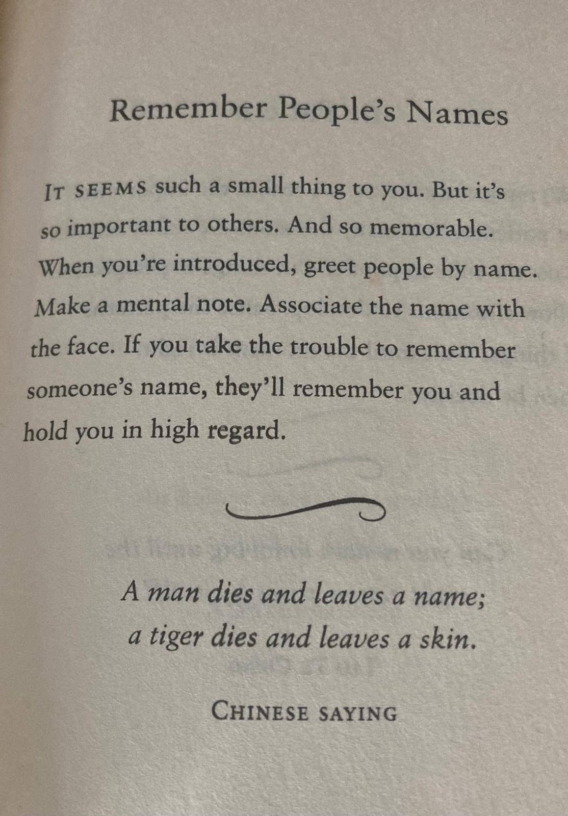 Remember People’s Names; Remember how you felt when someone remembered your name or addressed you by...