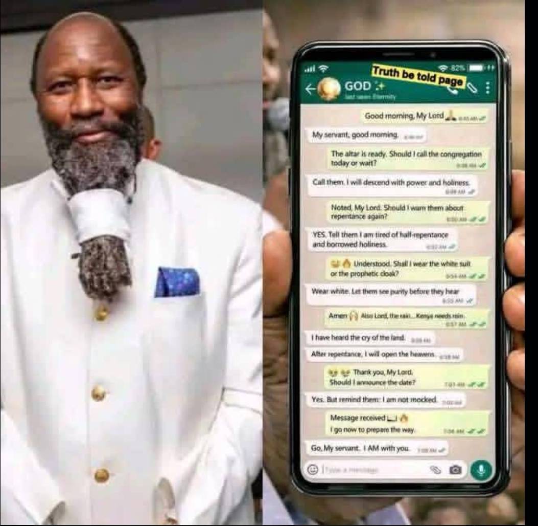 A Kenyan, Prophet Owour claimed that he communicated with God on WhatsApp.
The same Prophet told hi...