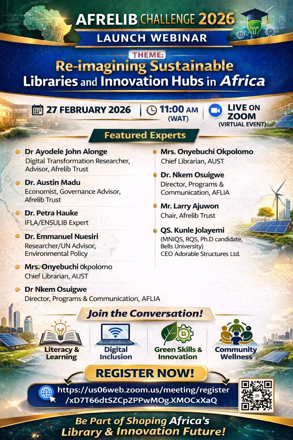๐ Re-imagining Sustainable Libraries & Innovation Hubs in Africa
Be part of the AfreLib Challenge...