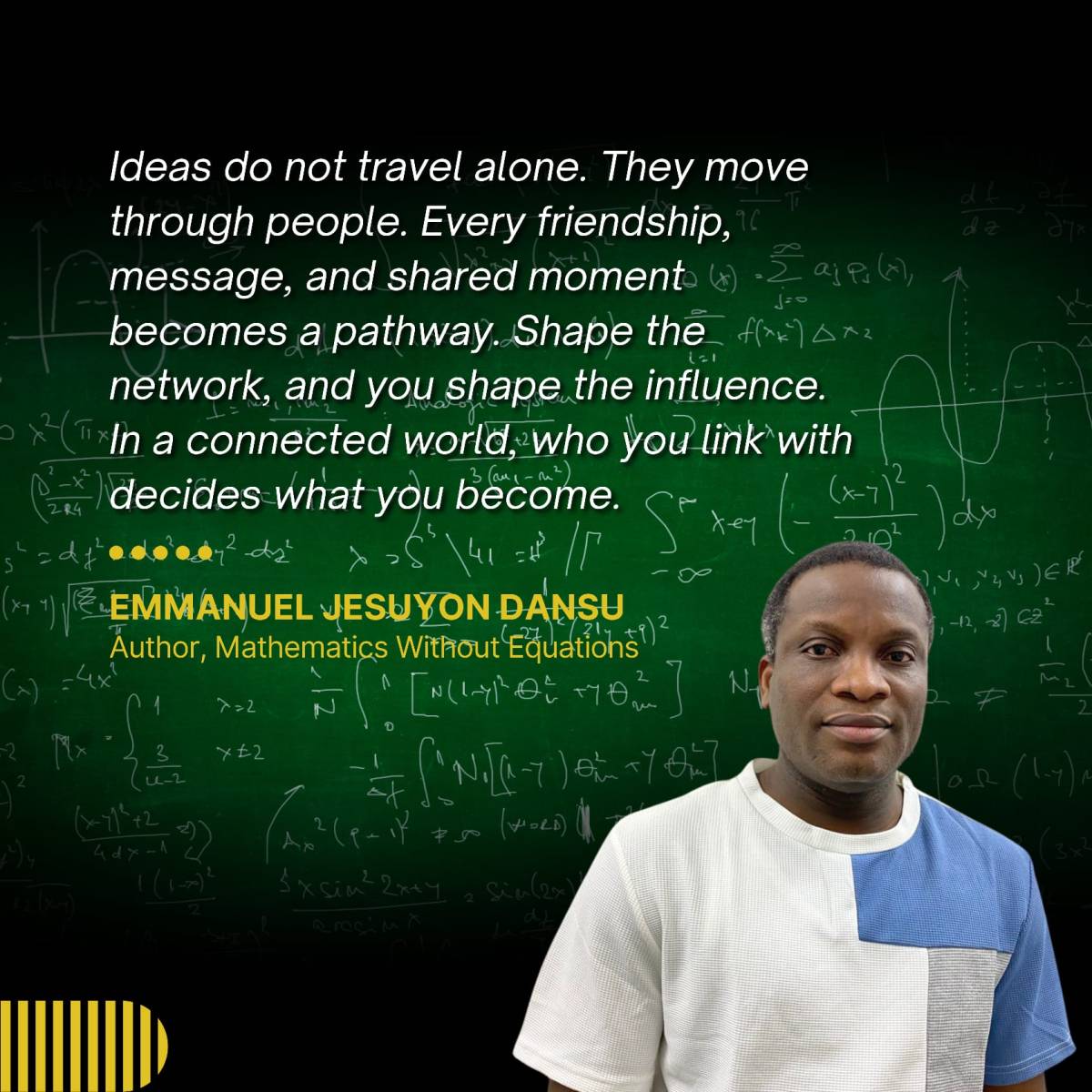 Ideas do not travel alone. They move through people. Every friendship, message, and shared moment be...