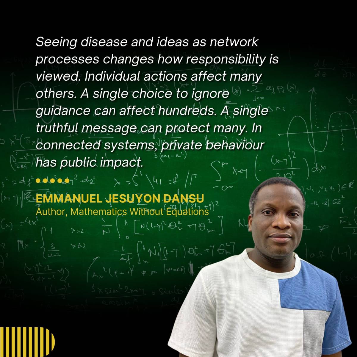Epidemics & Information Spread
https://www.linkedin.com/pulse/epidemics-information-spread-emmanuel-...