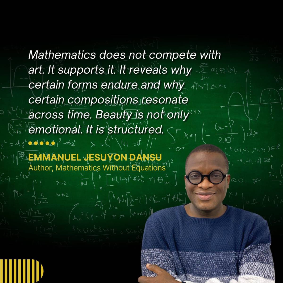 Mathematics does not compete with art. It supports it. It reveals why certain forms endure and why c...