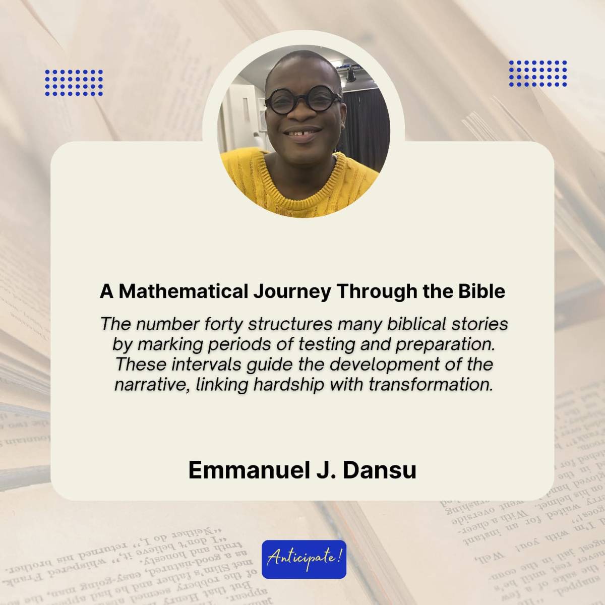 The number forty structures many biblical stories by marking periods of testing and preparation. The...