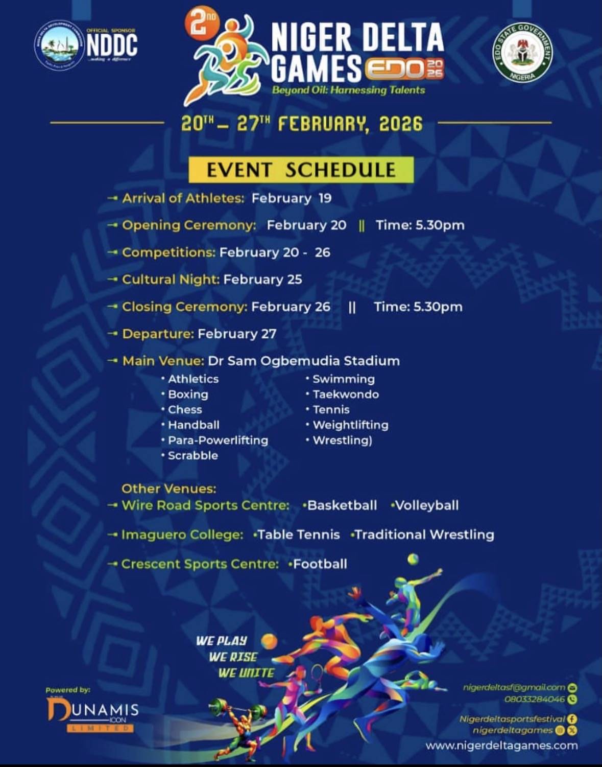 Niger Delta Games Edo 2026 ๐๐๐ป๐๐. Go #TeamDelta #DeltaForce ๐๐๏ธ๐๐ป